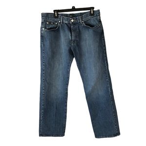 JEANS - Men's Hugo Boss Texas Straight Leg Dark Wash Jeans.